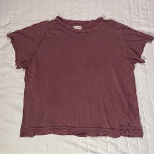 We The Free Cropped Short Sleeve Tee in Mauve